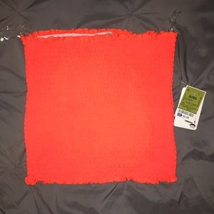 neon orange tube top